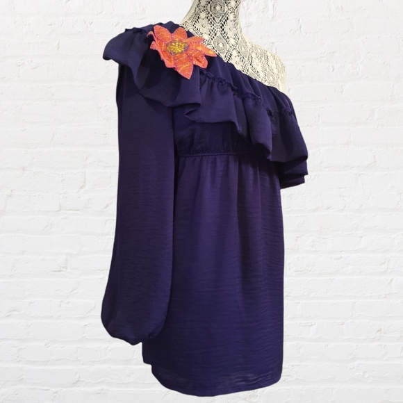 Judith March One Shoulder Mini Ruffle Dress - Picture 5 of 7